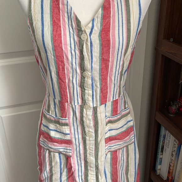Super cute stripe button down tank dress colorful - Picture 5 of 8